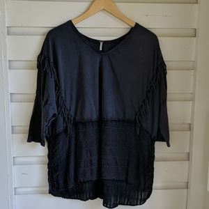 Baggy fringe top